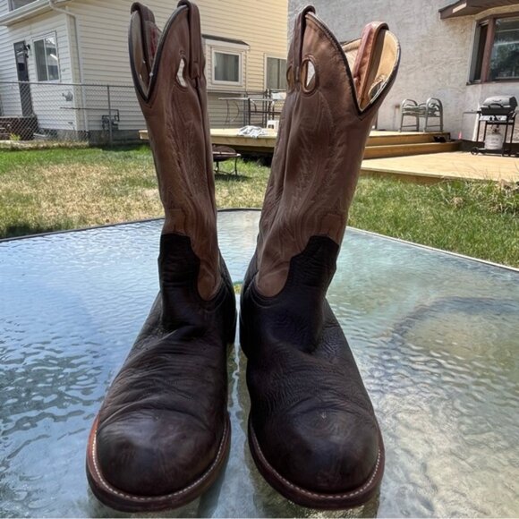 Canada West Brahma Men's Leather Western Cowboy Boots - Picture 2 of 14